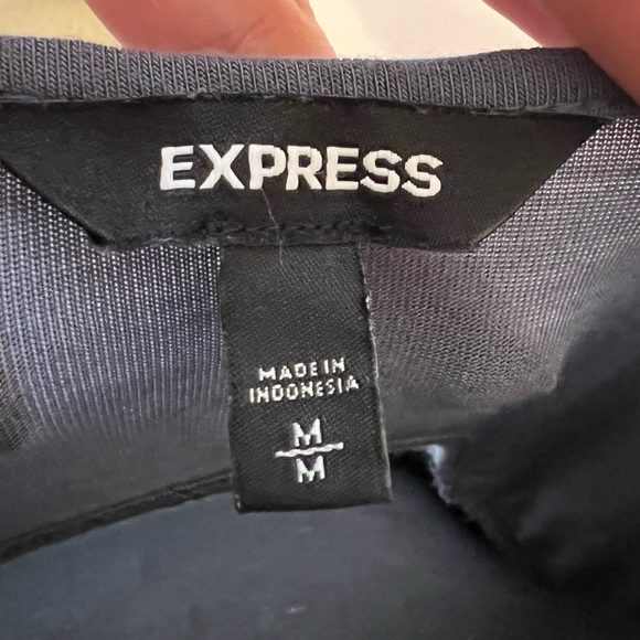 Express High-Low Ruffle Maxi Dress. Size medium. Color is a blueish/purple. - Picture 5 of 6